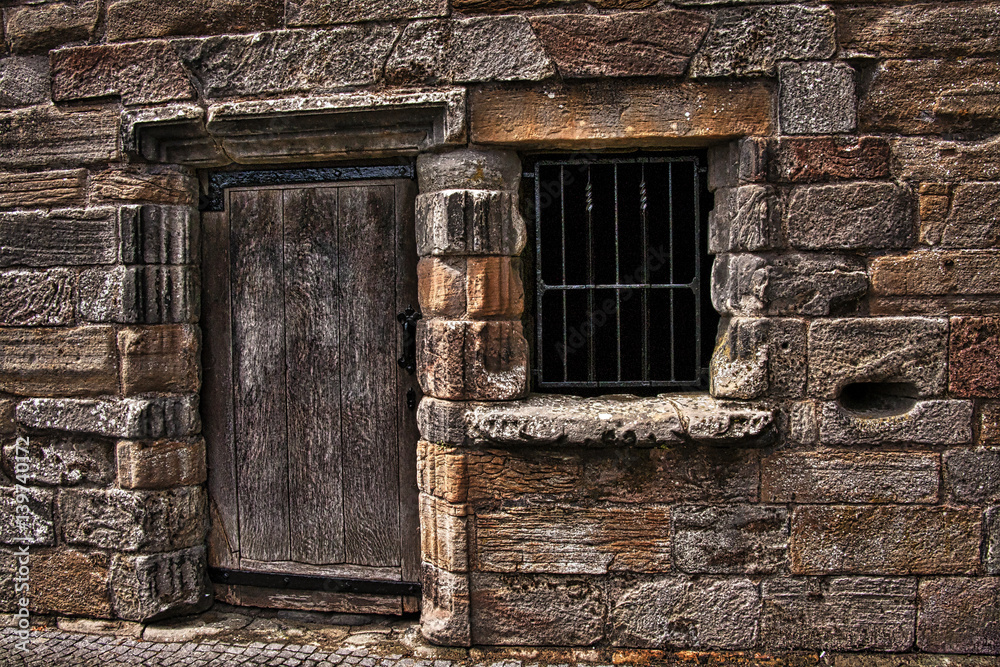 Old jailhouse outside Stirling Castle in Scotland