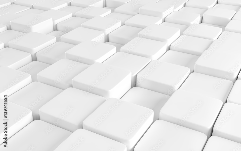White abstract image of cubes background. 3d render White abstract image of cubes background. 3d render
