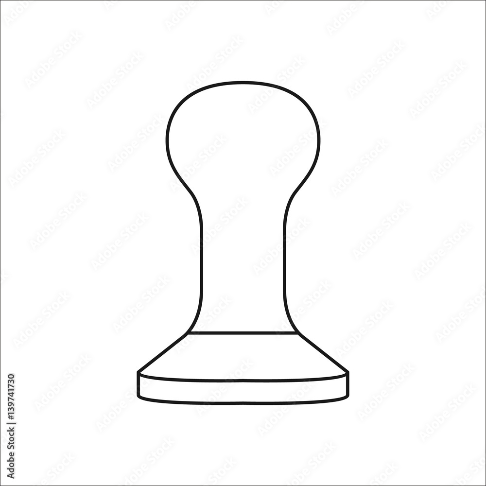 Coffee Presser simple line icon on background Coffee Presser simple line icon on background