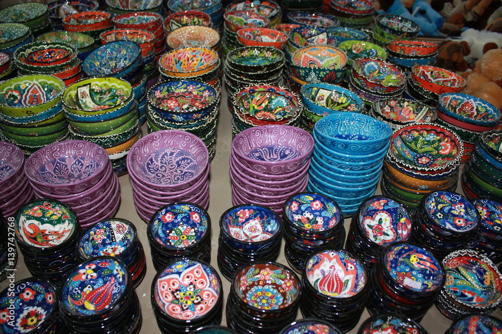 Traditional souvenirs at Souk in Jordan