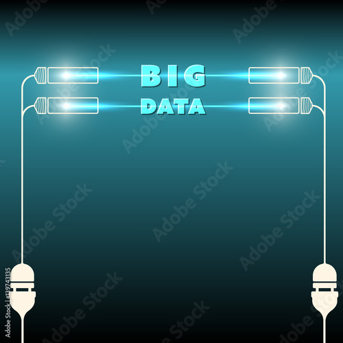 Bulb symbol with the words big data
