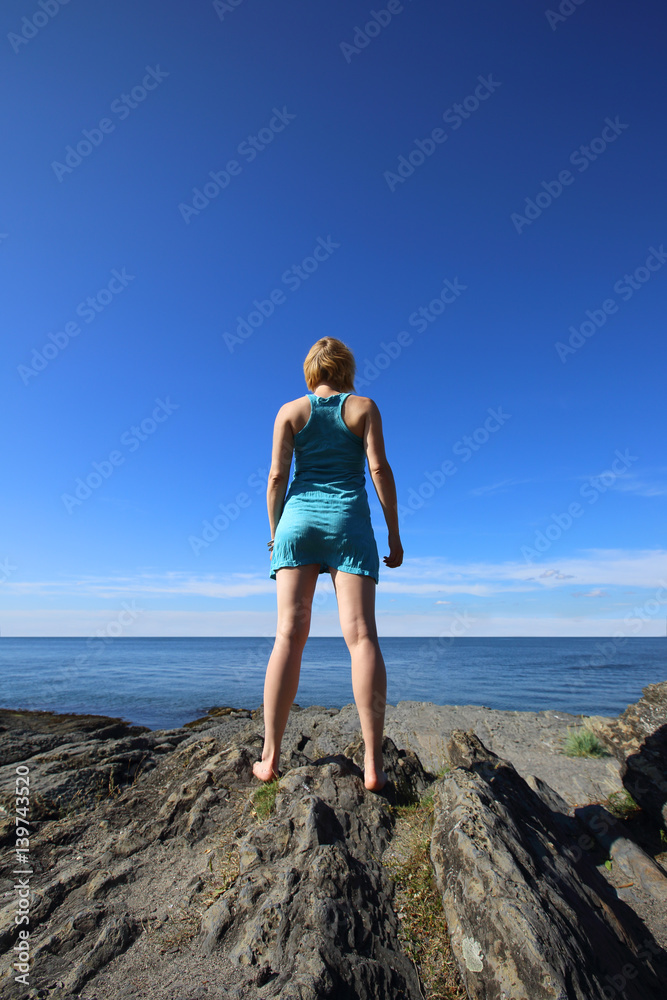 Woman look at sea