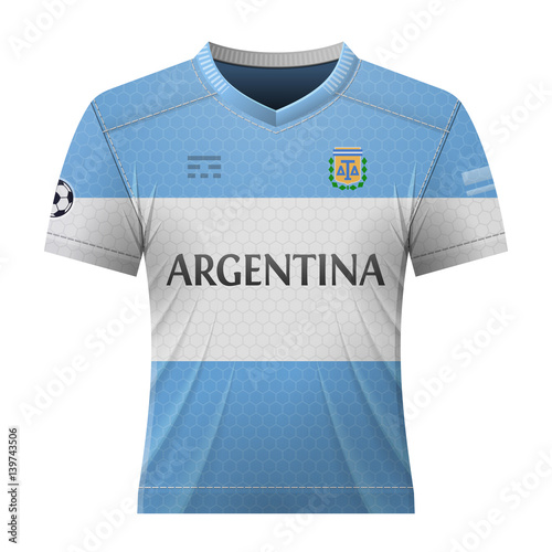 Argentina National Team Jersey Patriotic Flag Shield Pride Sports Soccer 