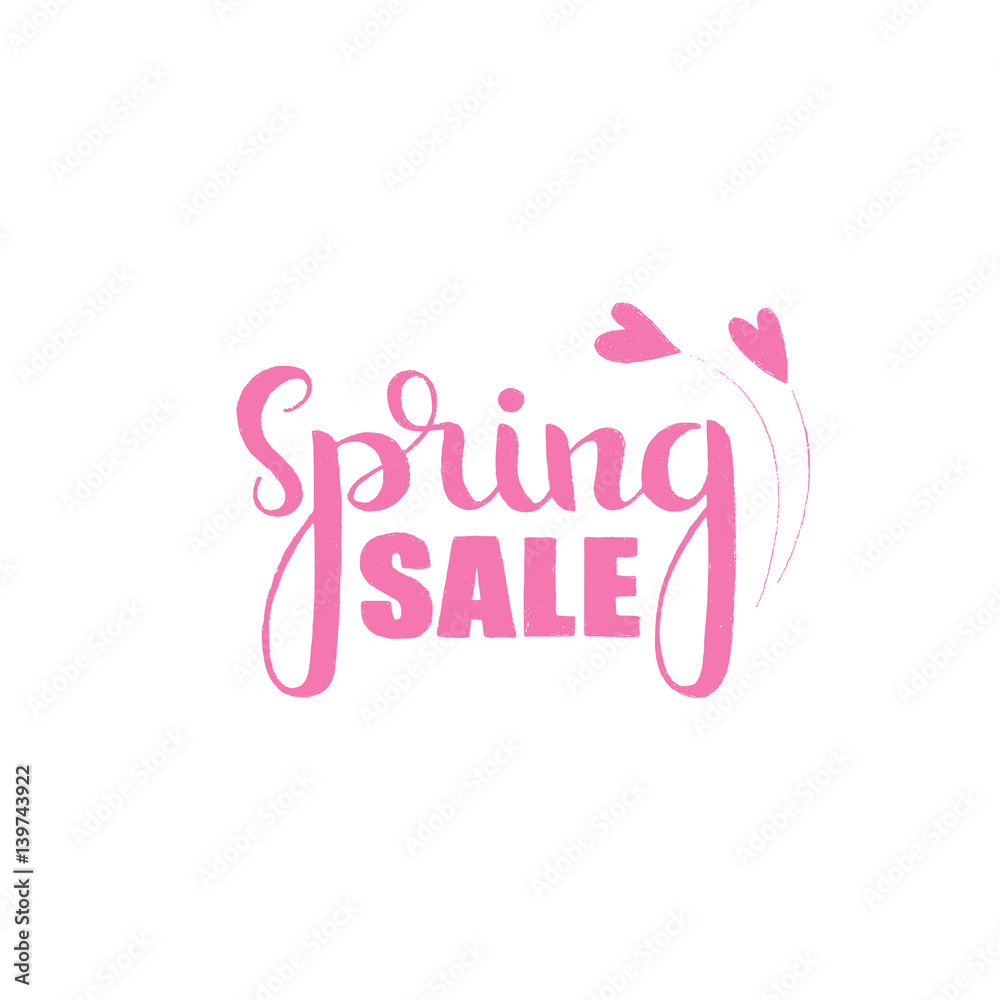 Spring sale handwritten lettering