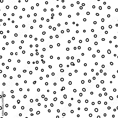 Vector monochrome texture, sketchy seamless pattern with hand drawn chaotic spots. Stylish trendy abstract background, repeat tiles. Modern stylish illustration. Design for print, web, decor, cloth