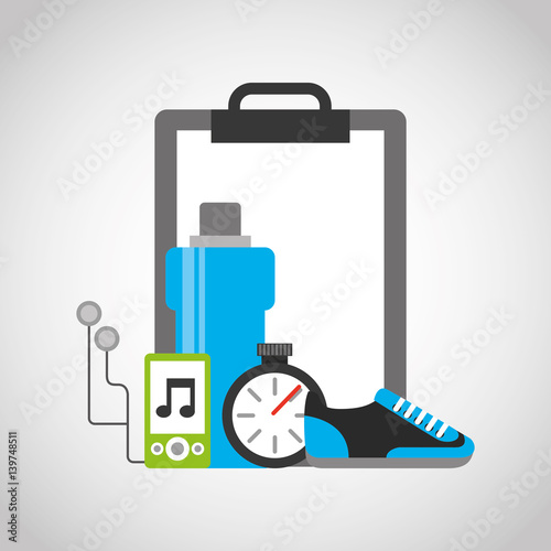 healthy lifestyle concept icons vector illustration design