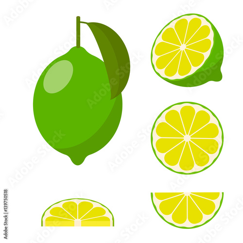 icon set lime, vector.