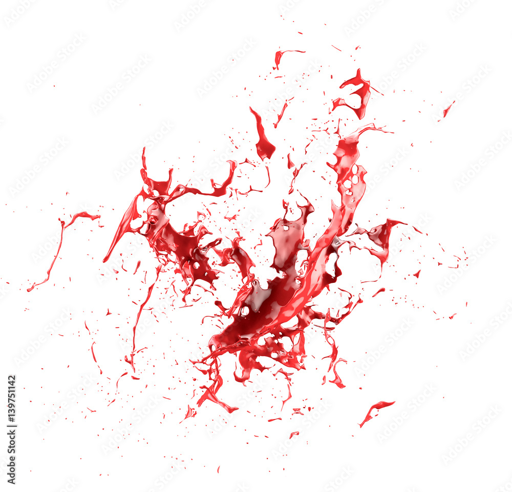 Splashes of paint isolated white background. 3d image, 3d rendering. Splashes of paint isolated white background. 3d image, 3d rendering.