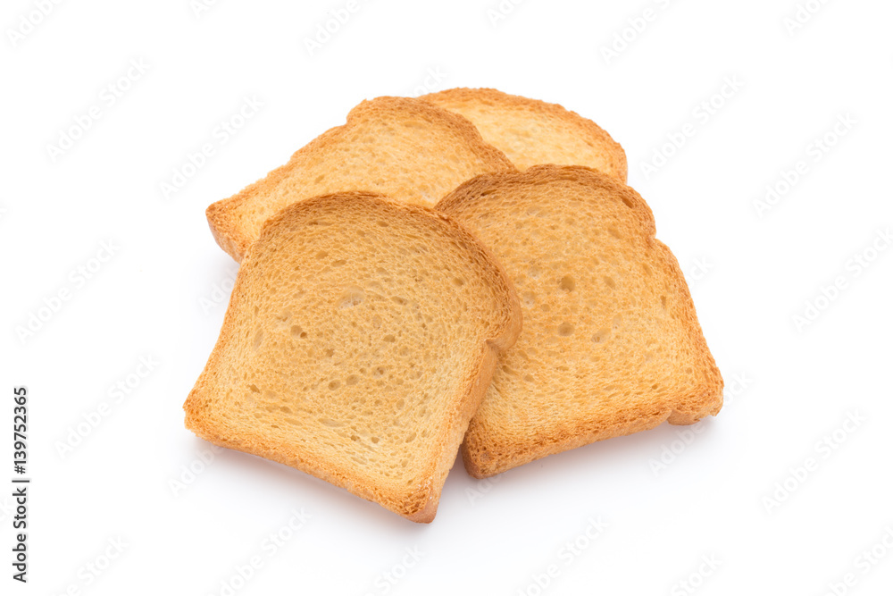 Slices of toast bread on wooden table, top view. Slices of toast bread on wooden table, top view.