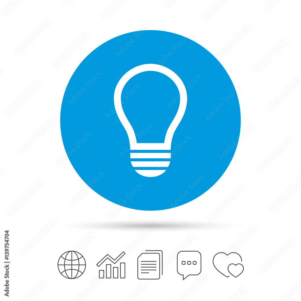 Light lamp sign icon. Idea symbol. Light lamp sign icon. Idea symbol.