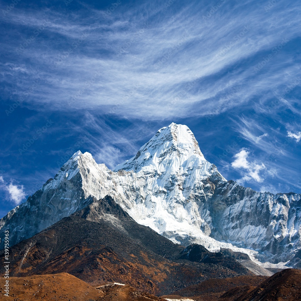 View of Ama Dablam on the way to Everest Base Camp