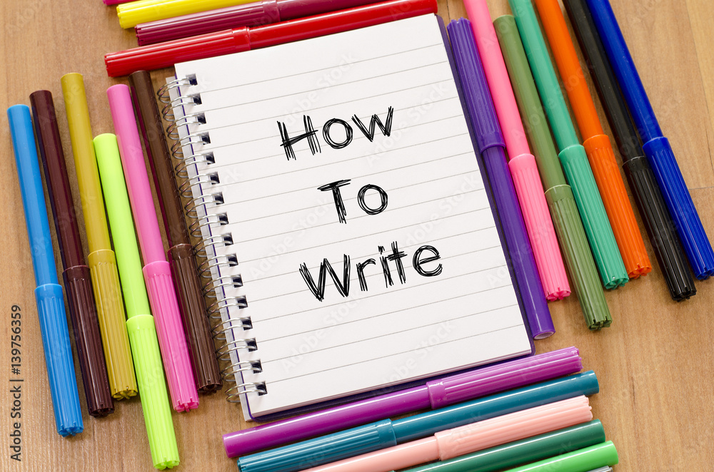 How to write text concept How to write text concept