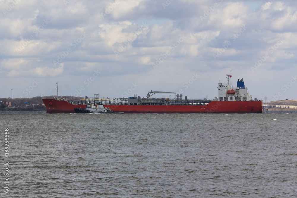 Tug assisting tanker near Baltimore