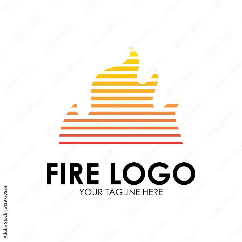 Fire, flame, growth business logo