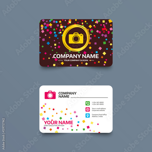 Photo camera sign icon. Photo symbol.