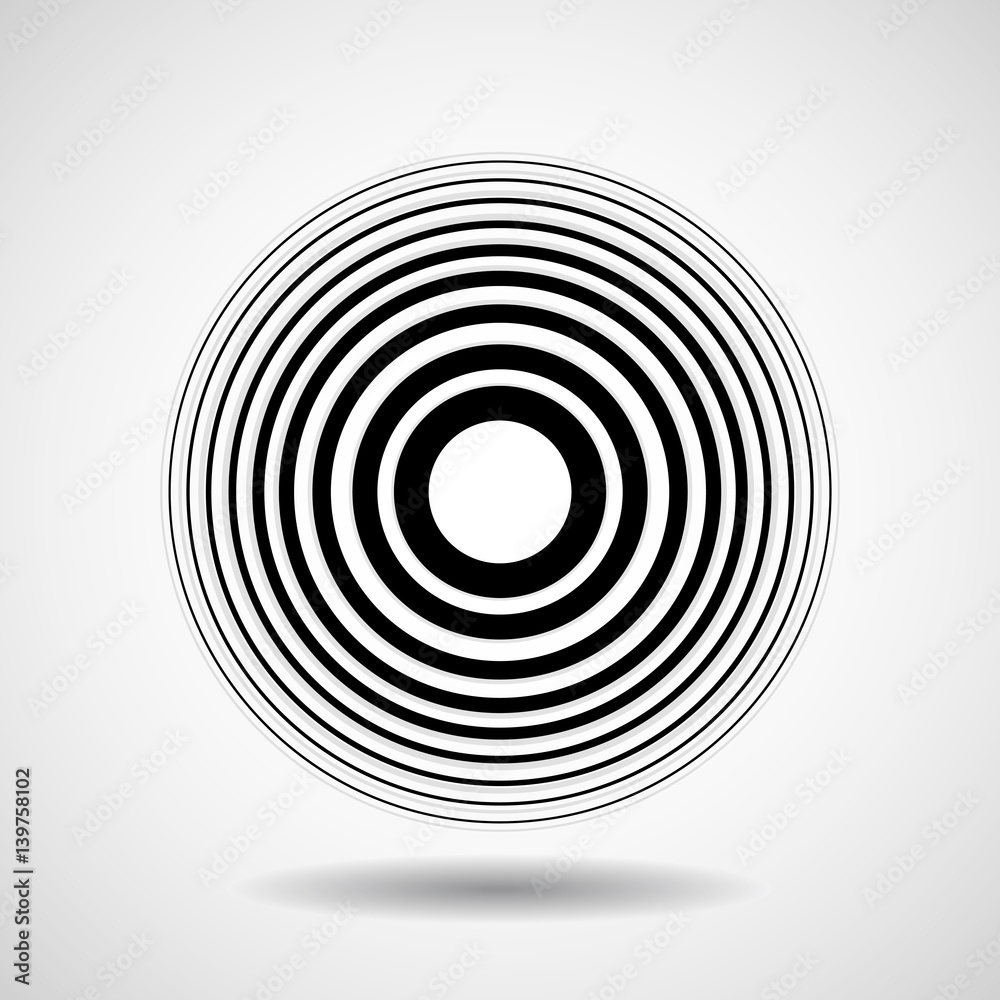 Abstract circle with lines, geometric logo, vector Abstract circle with lines, geometric logo, vector