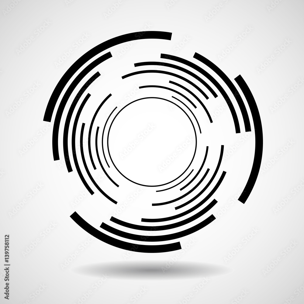 Abstract circle with lines, geometric logo, vector Abstract circle with lines, geometric logo, vector