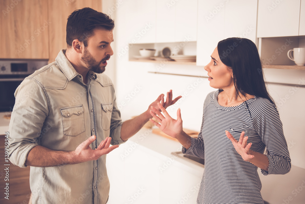 Couple having a quarrel Couple having a quarrel
