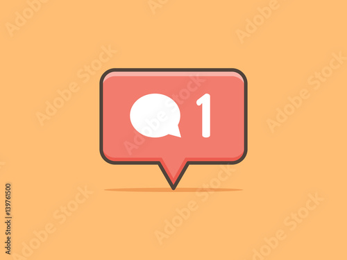 Free Download Comment notification speech bubble vector illustration - GFXLoad