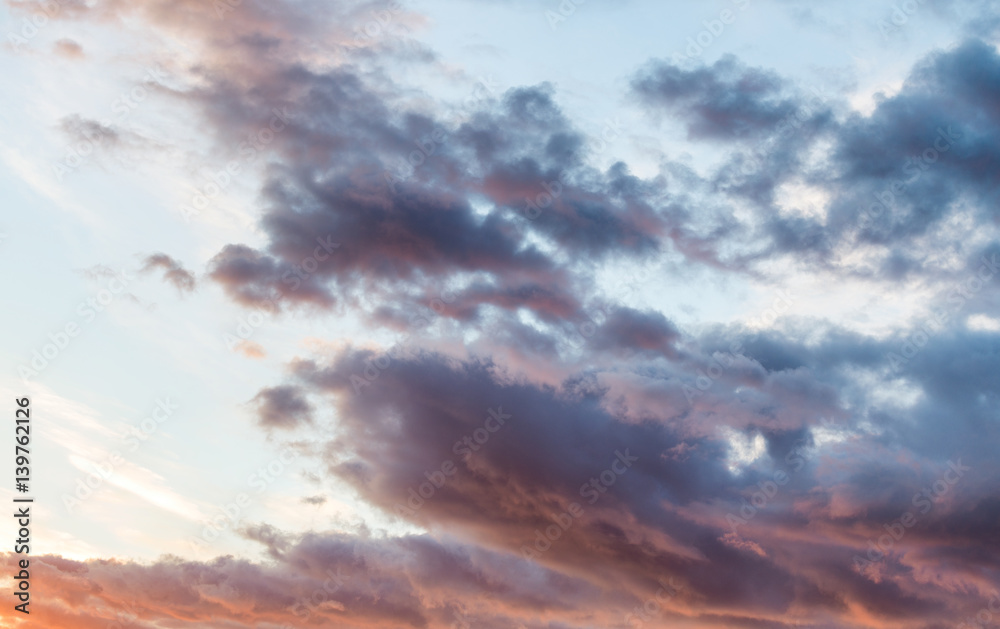Beautiful sunset sky - red tint Beautiful sunset sky - red tint