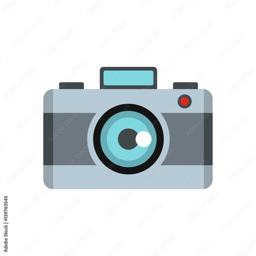 Photo camera icon, flat style
