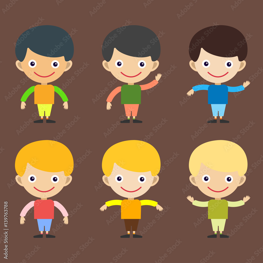 Boy portrait fun happy young expression cute teenager cartoon character and happyness little kid flat human cheerful joy casual childhood life vector illustration. Boy portrait fun happy young expression cute teenager cartoon character and happyness little kid flat human cheerful joy casual childhood life vector illustration.