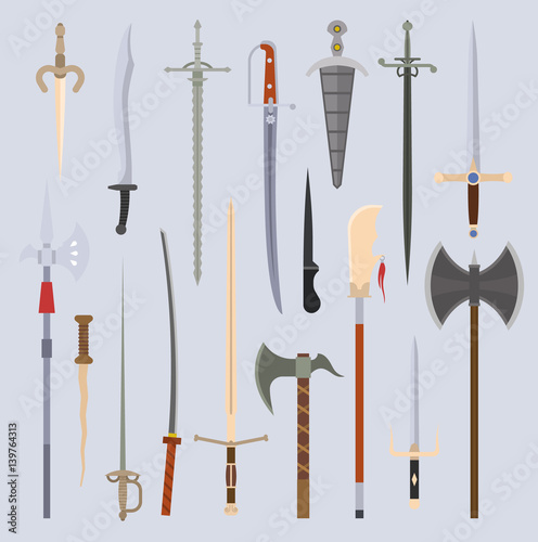 Knifes weapon vector illustration.