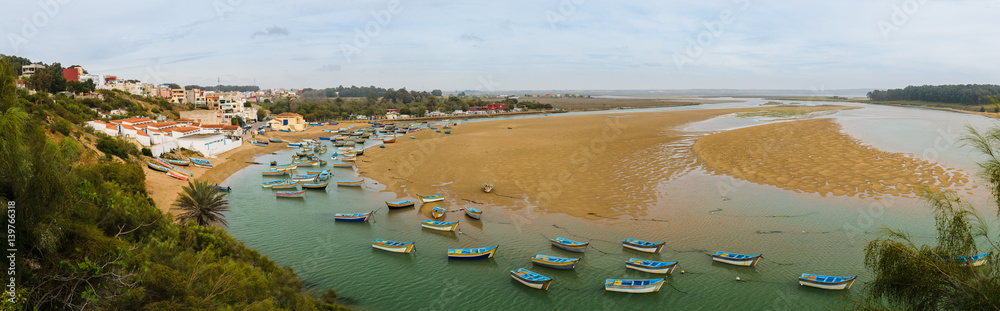 Lagoon Moulay Bousselham fishing boats, Morocco Lagoon Moulay Bousselham fishing boats, Morocco