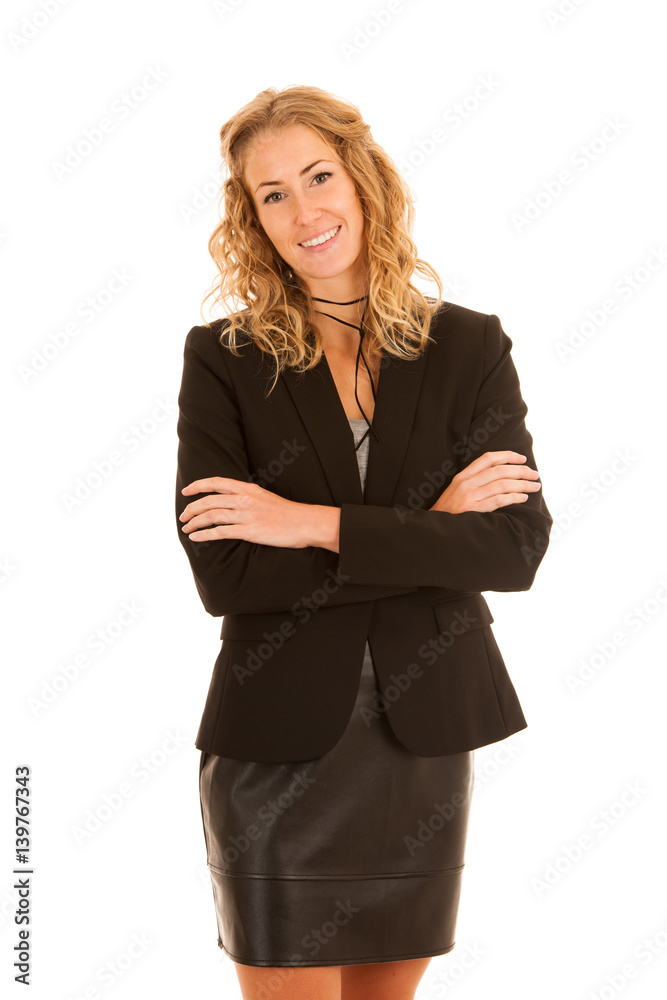Young business woman isolated over white background Young business woman isolated over white background