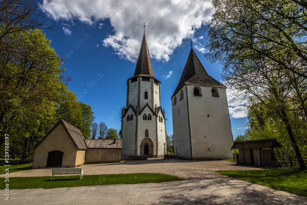 Gotland - May 16, 2015: Church of Larbro in Gotland, Sweden