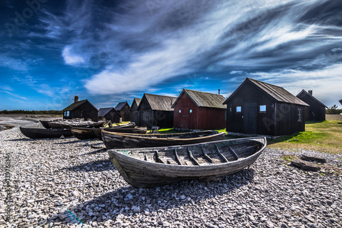 Photos Faro, Gotland - May 16, 2015: Harbor in Faro in Gotland, Sweden