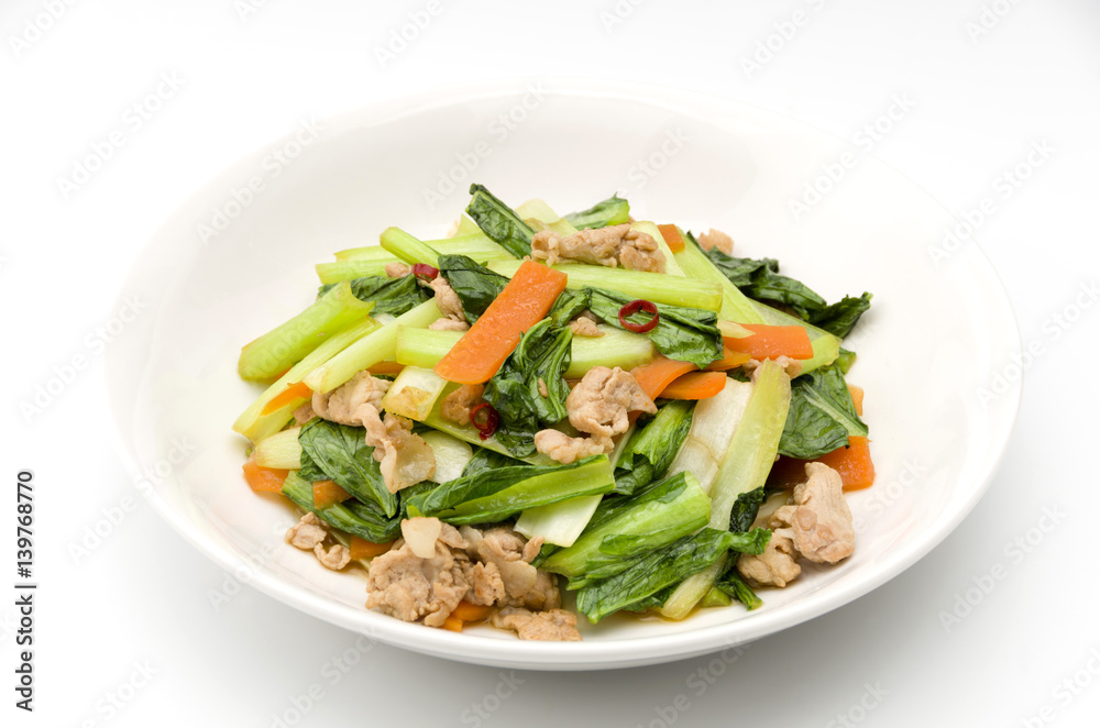 小松菜と豚肉の炒め物 小松菜と豚肉の炒め物