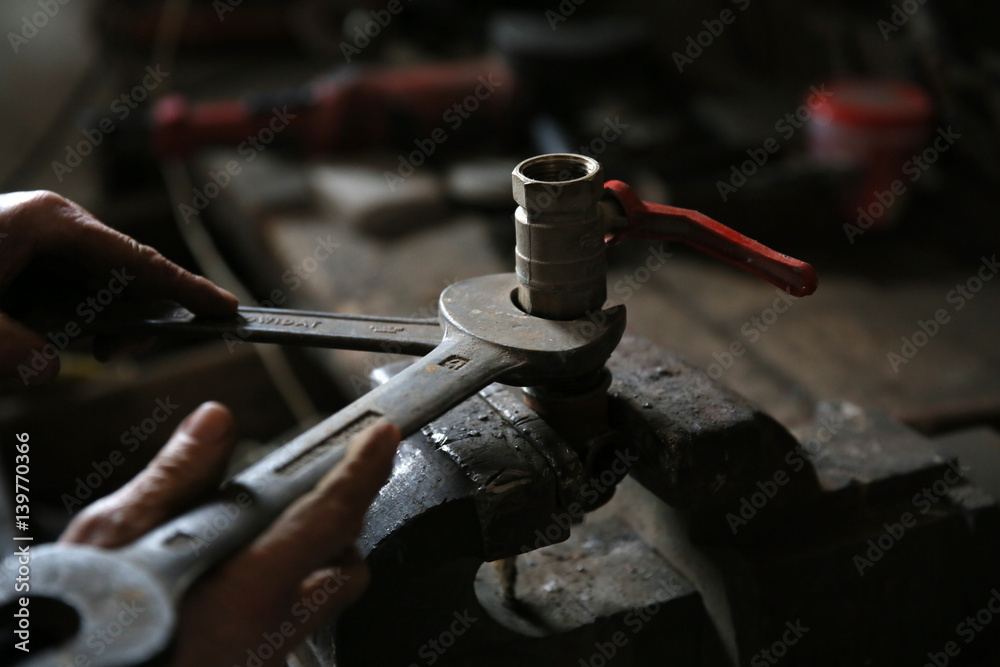 Obraz premium Old locksmith repairs