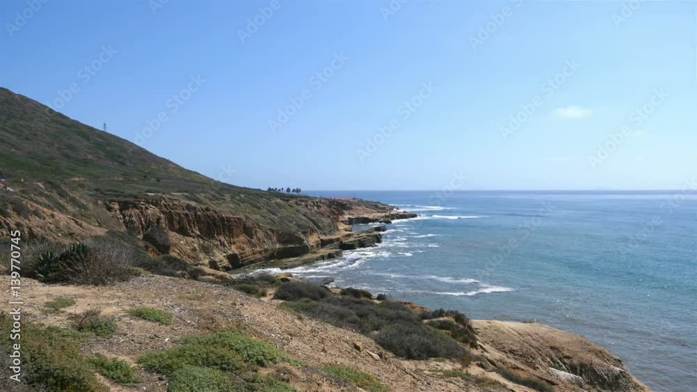 High quality video of ocean panorama in San Diego in 4K High quality video of ocean panorama in San Diego in 4K