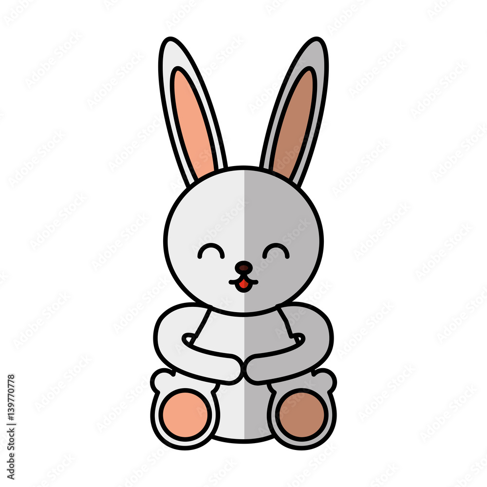 cute rabbit character icon vector illustration design cute rabbit character icon vector illustration design