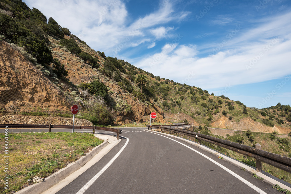 Road in la Gomera island, Canary islands, Spain. Road in la Gomera island, Canary islands, Spain.