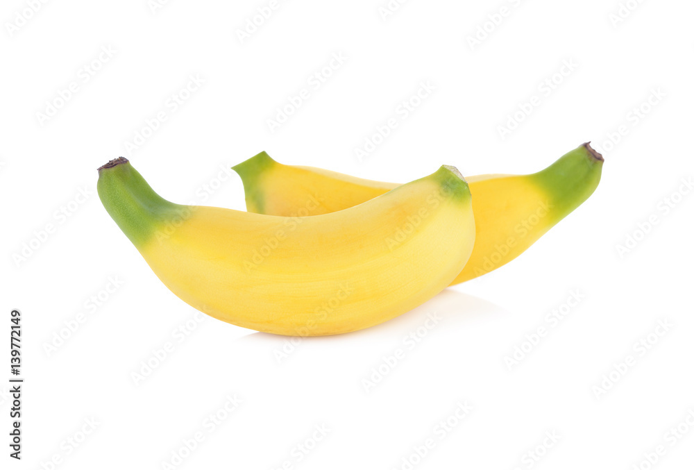 whole ripe banana on white background whole ripe banana on white background