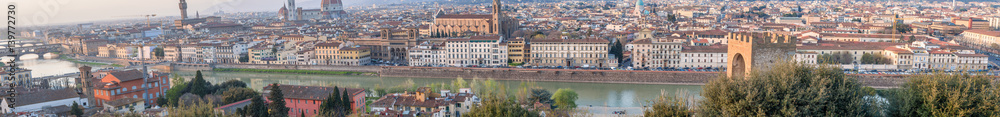 Panoramic view of Florence from Piazzale Michelangelo, Tuscany - Italy