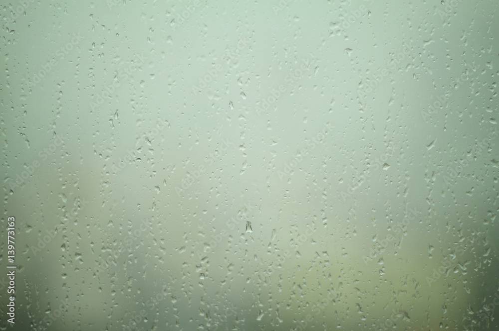 Raindrops falling on a glass for Background Raindrops falling on a glass for Background