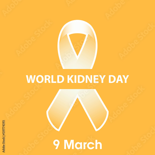 World kidney day 2017, celebrating to prevention obesity greeting card illustration cartoon