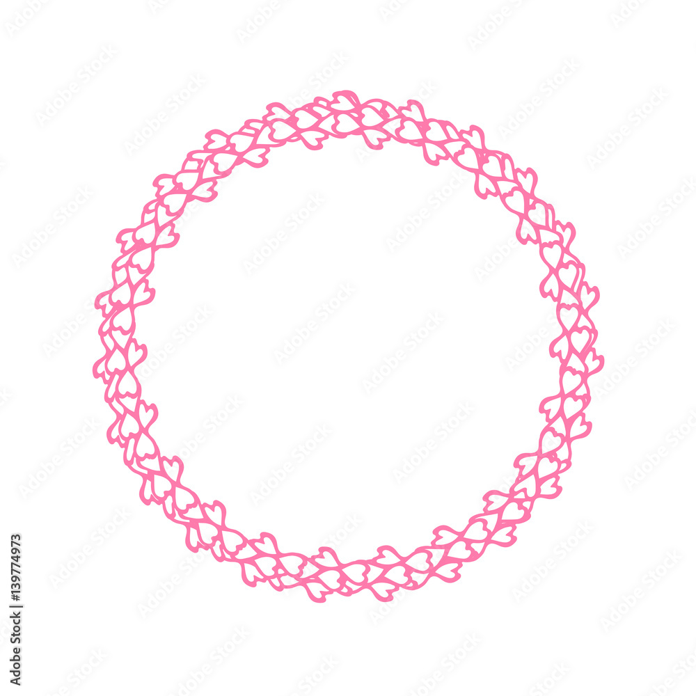 The letter O, in the alphabet Heart flower petals illustration set flat design pink color isolated on white background, vector eps10 The letter O, in the alphabet Heart flower petals illustration set flat design pink color isolated on white background, vector eps10