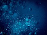 Diver Bubbles In The Deep Ocean