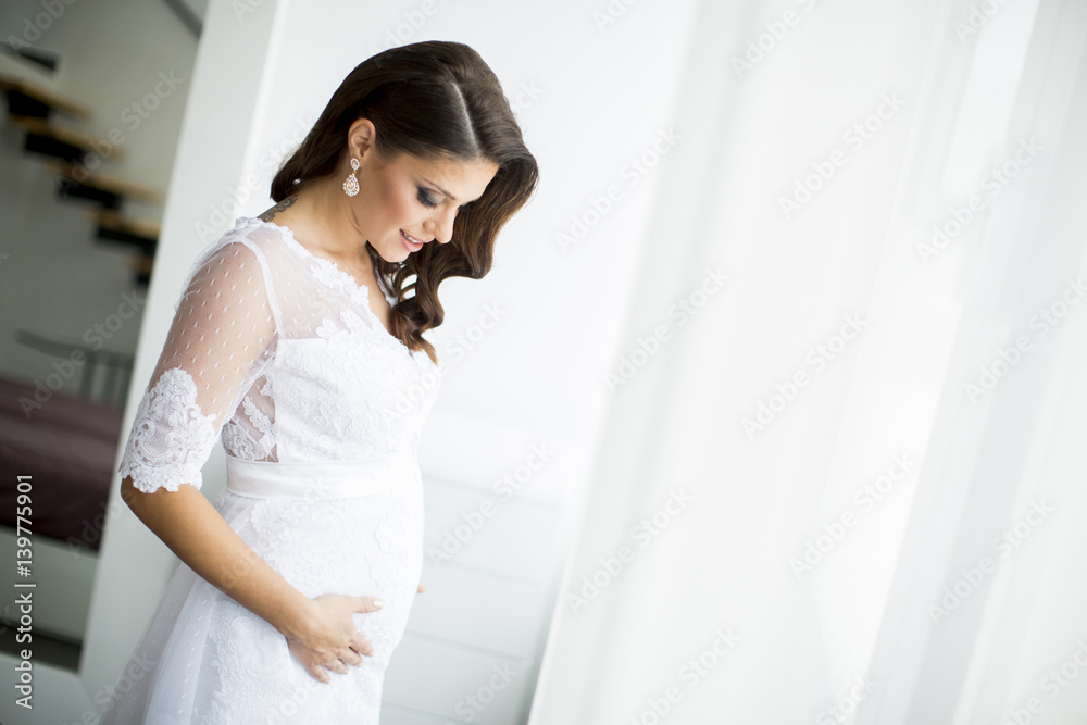Young pregnant bride Young pregnant bride