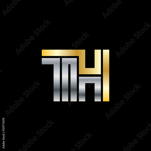 Initial Letter TH Linked Design Logo