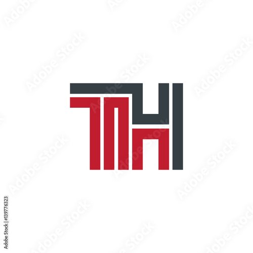 Initial Letter TH Linked Design Logo