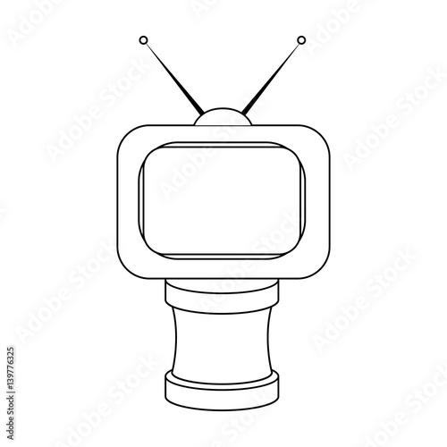 Bronze award in Famer of the TV with aerial.Trophy for best film.Movie awards single icon in outline style vector symbol stock illustration.