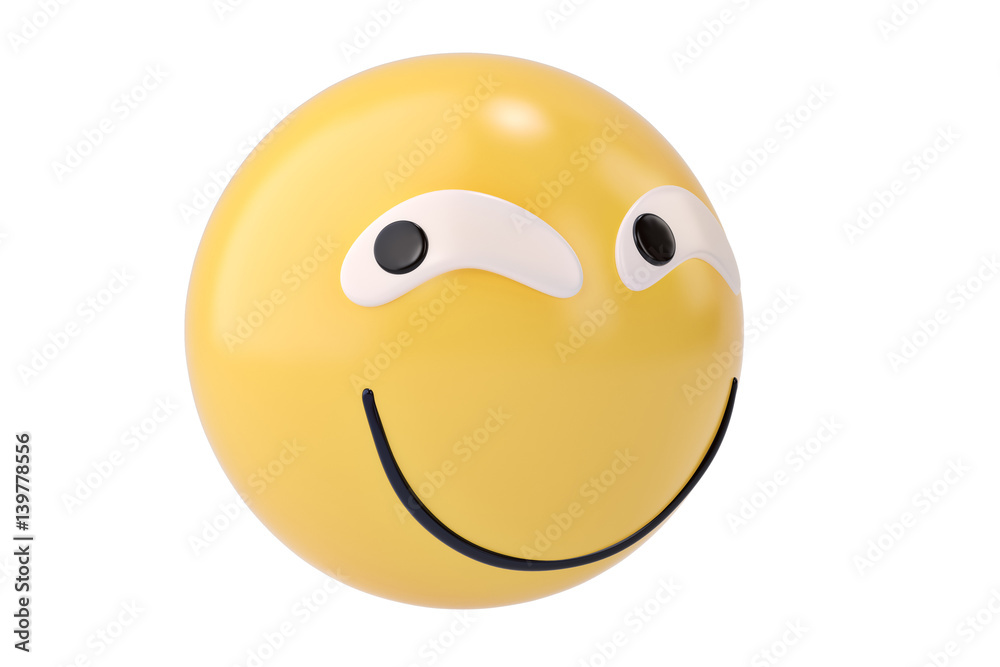 Funny emoticon.3D illustration. Funny emoticon.3D illustration.