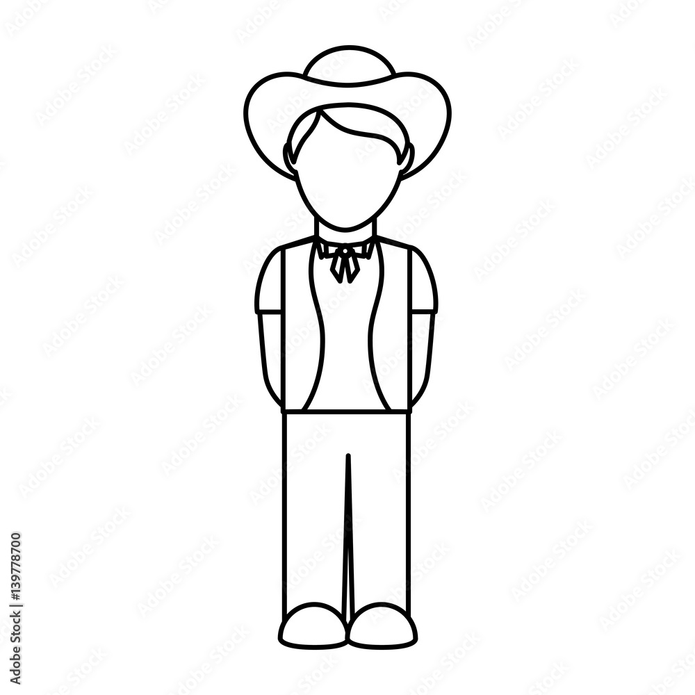 man with custome typical switzerland vector illustration design