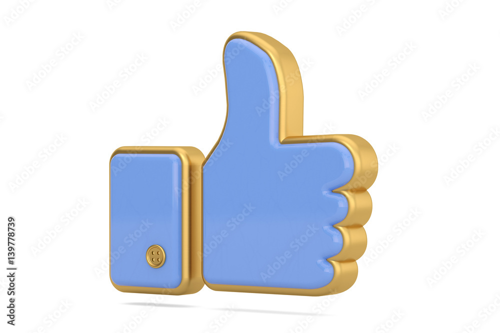 Like symbol on white background.3D illustration. Like symbol on white background.3D illustration.