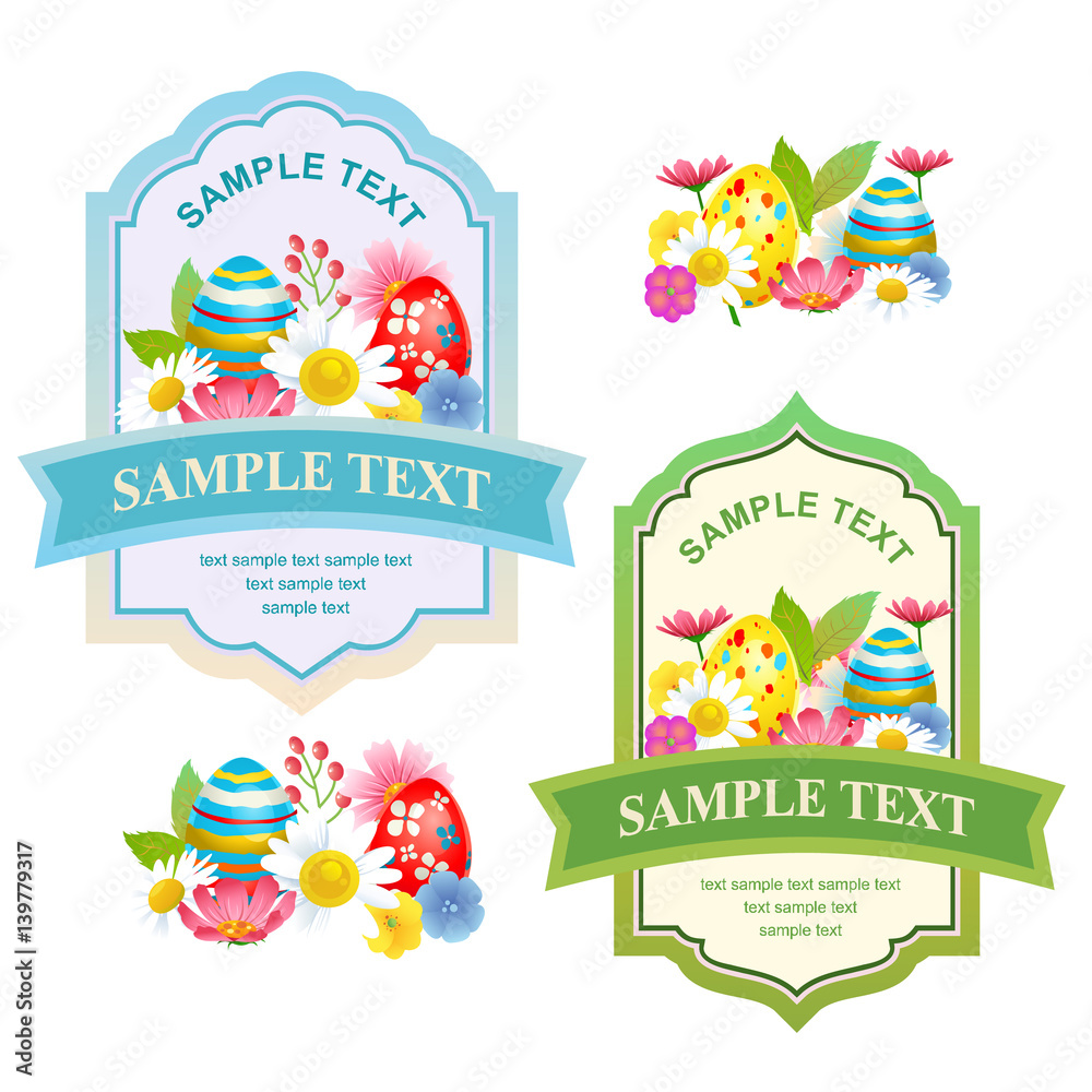 cute easter floral labels cute easter floral labels